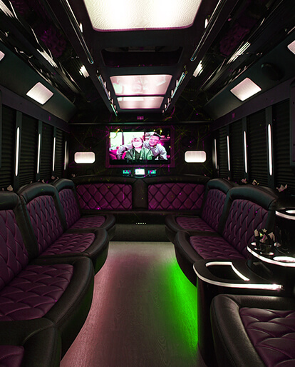 Inside a party bus